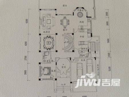 万科兰乔圣菲2室2厅1卫户型图