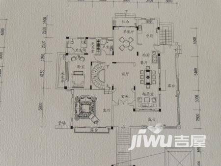 万科兰乔圣菲2室2厅1卫户型图