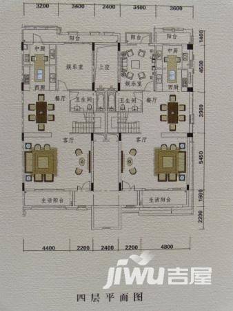 万科兰乔圣菲2室2厅1卫户型图