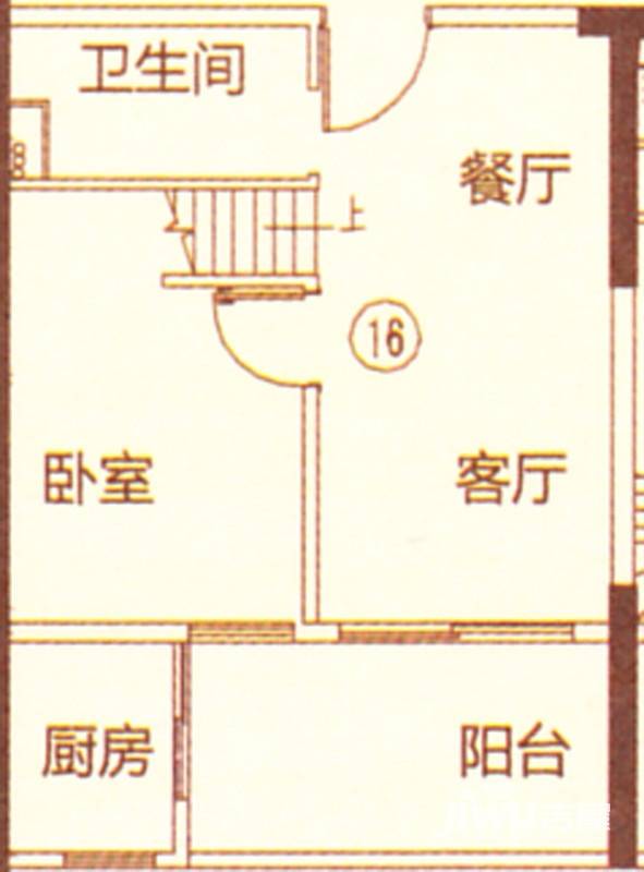 新都盛世名门普通住宅55㎡户型图