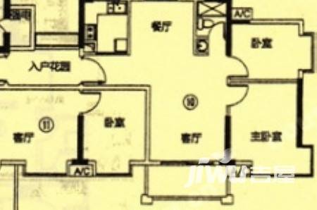 新都盛世名门2室2厅1卫70㎡户型图