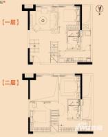 新城国际寓3室2厅2卫69㎡户型图