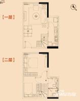 新城国际寓2室2厅1卫40㎡户型图