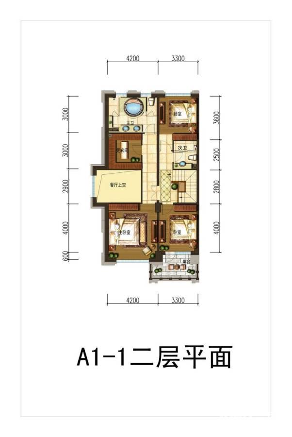 金地铂悦4室1厅2卫223㎡户型图