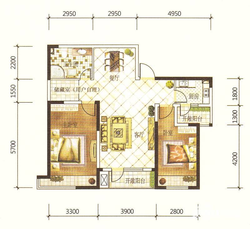 名流印象重复20170907普通住宅97㎡户型图