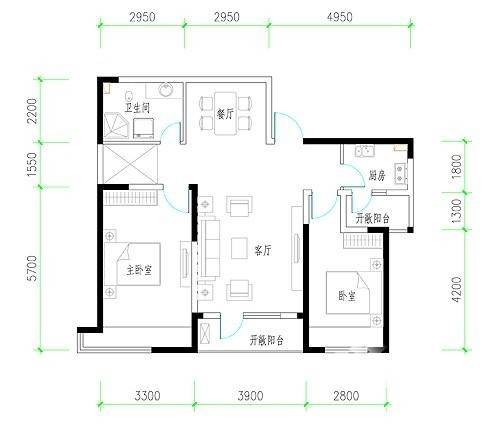 名流印象重复20170907普通住宅97㎡户型图