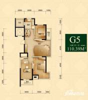 怡林名门3室2厅1卫110.4㎡户型图