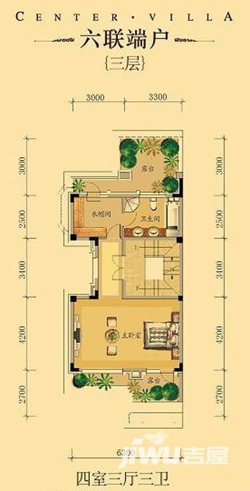 中海龙湾4室3厅3卫263㎡户型图