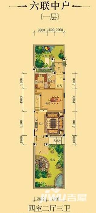 中海龙湾普通住宅223㎡户型图