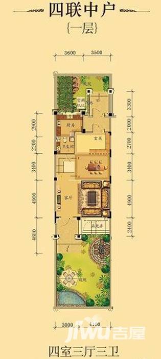 中海龙湾普通住宅227㎡户型图