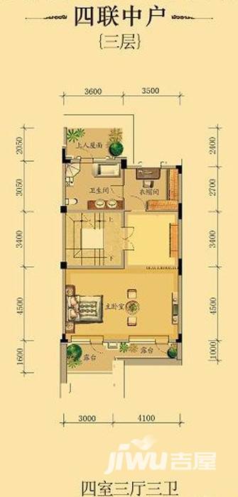 中海龙湾普通住宅227㎡户型图