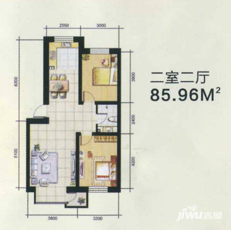 世家沈北新城普通住宅86㎡户型图