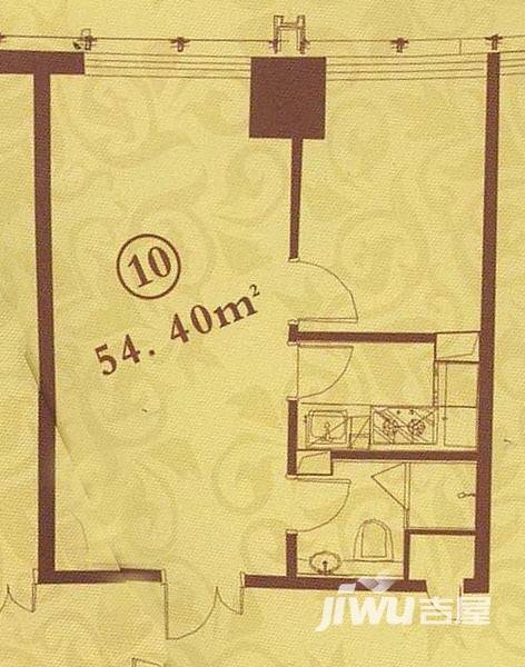 华府天地普通住宅40㎡户型图