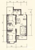 中环星座2室2厅1卫101.8㎡户型图