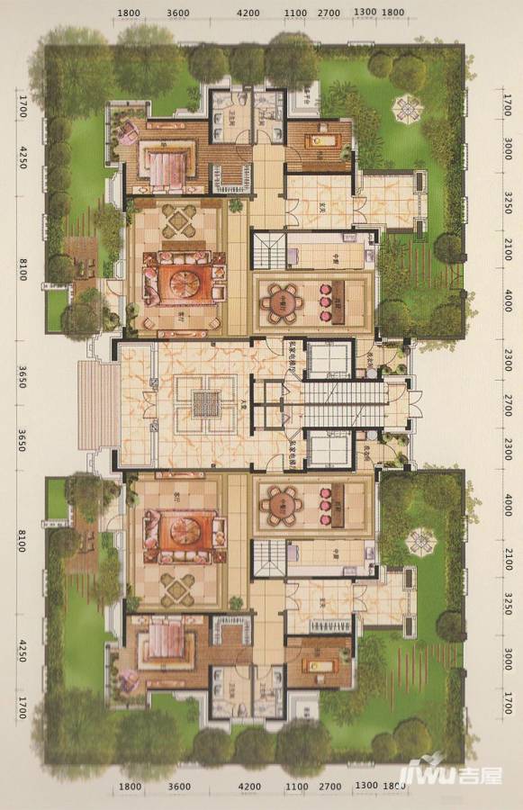 中粮·隆玺壹号4室3厅4卫416㎡户型图