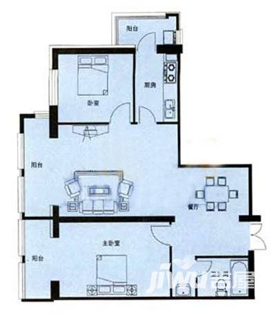 正大广场普通住宅102㎡户型图