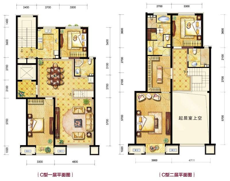 金地名京5室2厅3卫218㎡户型图