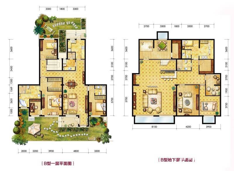 金地名京3室2厅3卫207㎡户型图