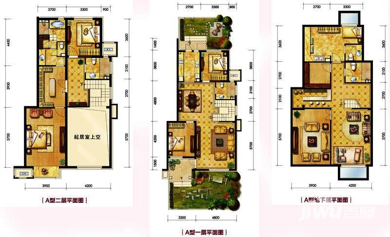 金地名京5室2厅3卫206㎡户型图