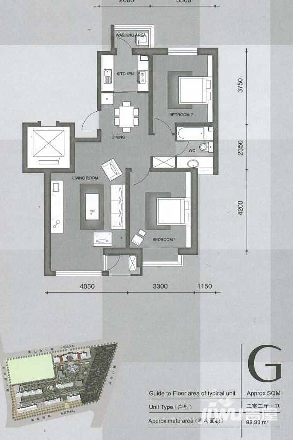 凯荣禧乐都普通住宅93㎡户型图