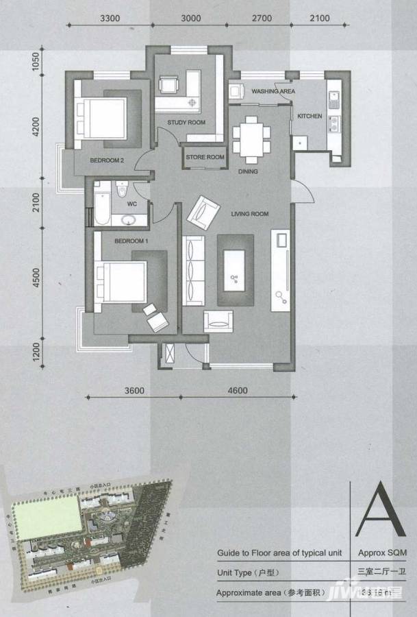 凯荣禧乐都普通住宅101㎡户型图