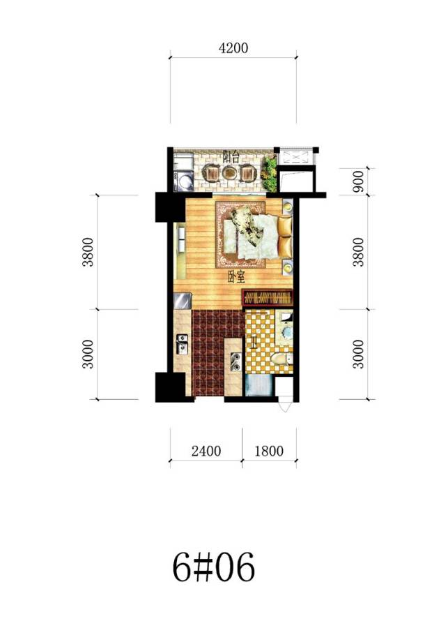 阳光一百凤凰广场普通住宅37.5㎡户型图