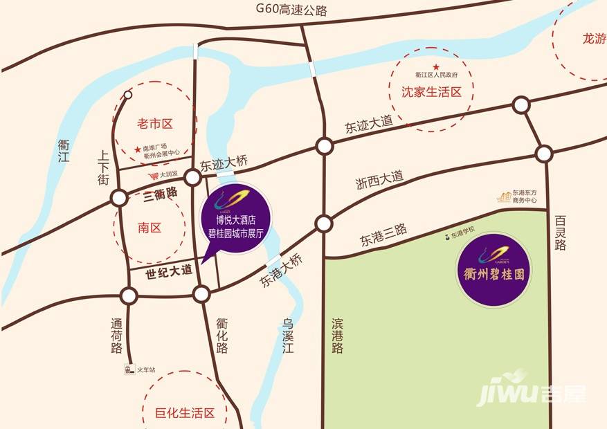 衢州碧桂园位置交通图1