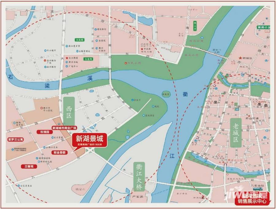 新湖景城位置交通图