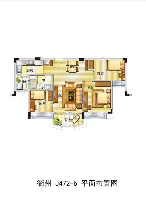 衢州碧桂园普通住宅92㎡户型图