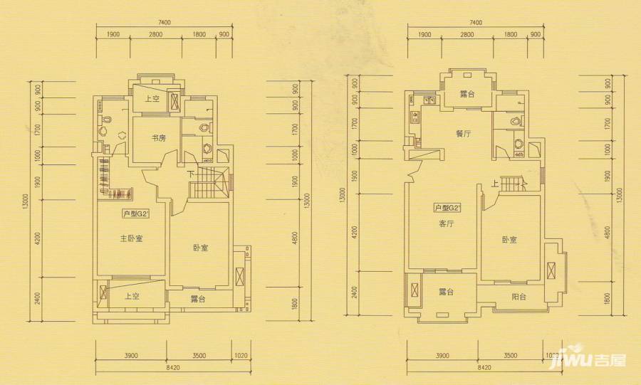 博瑞明珠城4室2厅3卫178㎡户型图