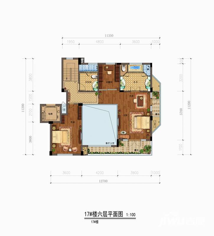 滨江·月亮湾5室2厅3卫236㎡户型图