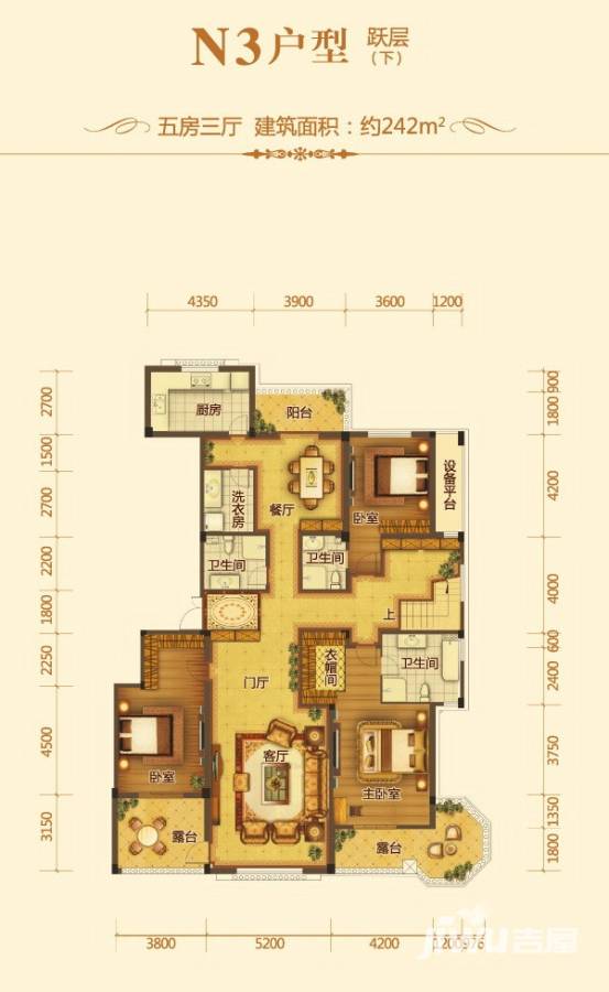 通力紫园5室3厅0卫242㎡户型图