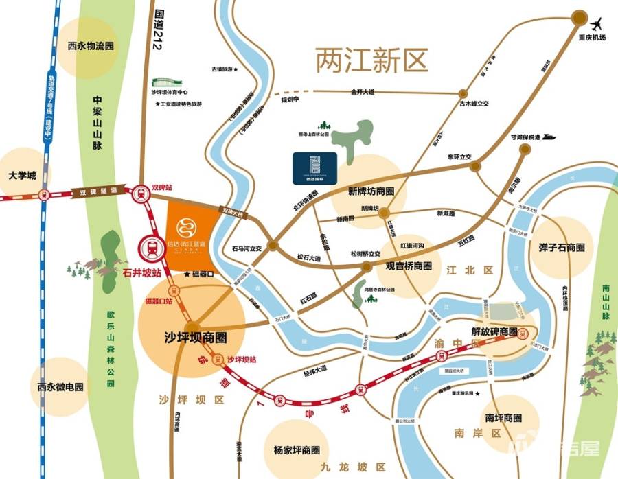 信达滨江蓝庭位置交通图3
