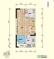 渝开发上城时代普通住宅34㎡户型图