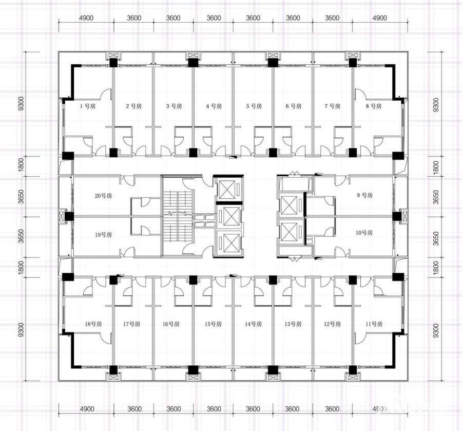 中渝春华秋实普通住宅38㎡户型图