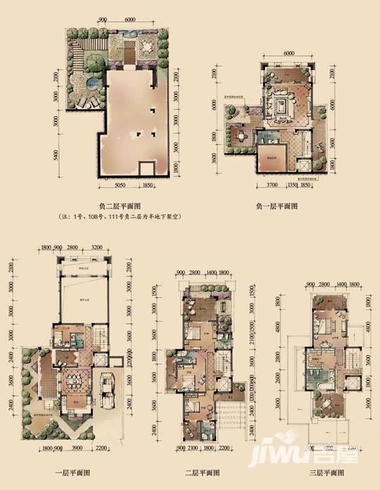 中安长岛4室3厅3卫261㎡户型图