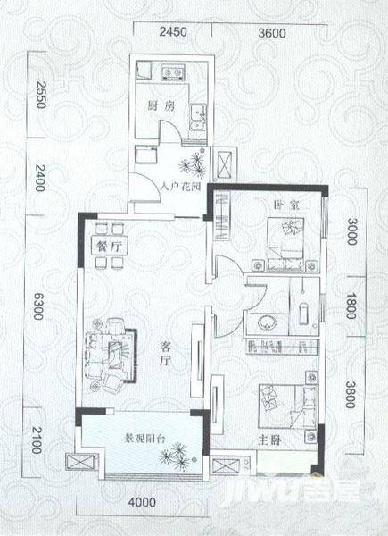 庆业九寨印象普通住宅82㎡户型图