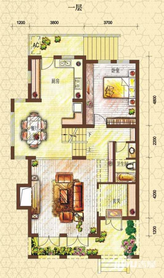 上邦高尔夫普通住宅188㎡户型图