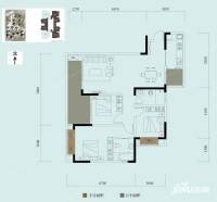 金茂珑悦2室2厅2卫103㎡户型图