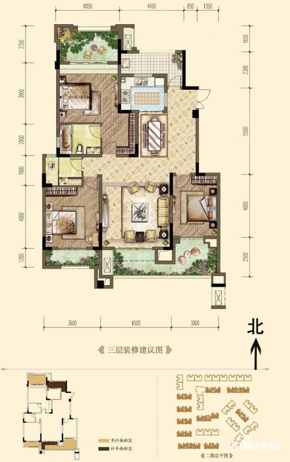 汇祥林里3000普通住宅113㎡户型图