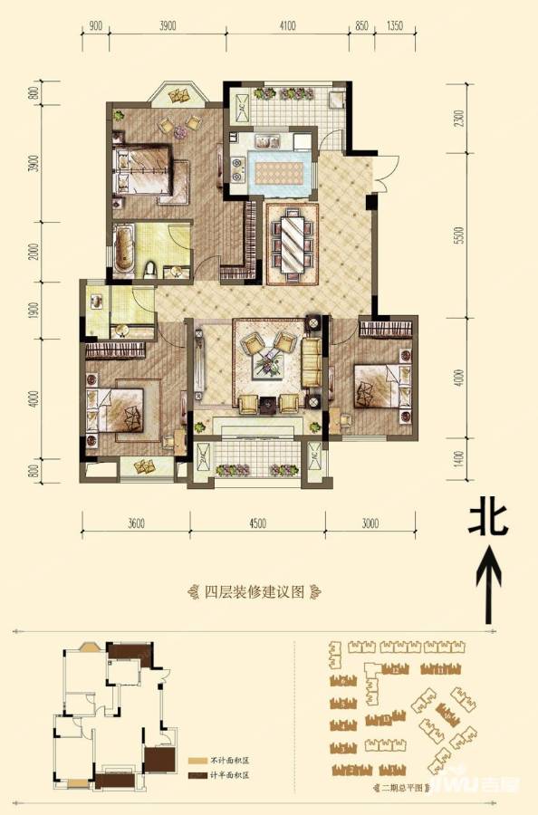 汇祥林里3000普通住宅108㎡户型图