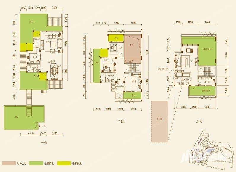 国奥村4室2厅4卫218㎡户型图