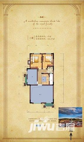 融创欧麓花园城别墅普通住宅106.3㎡户型图