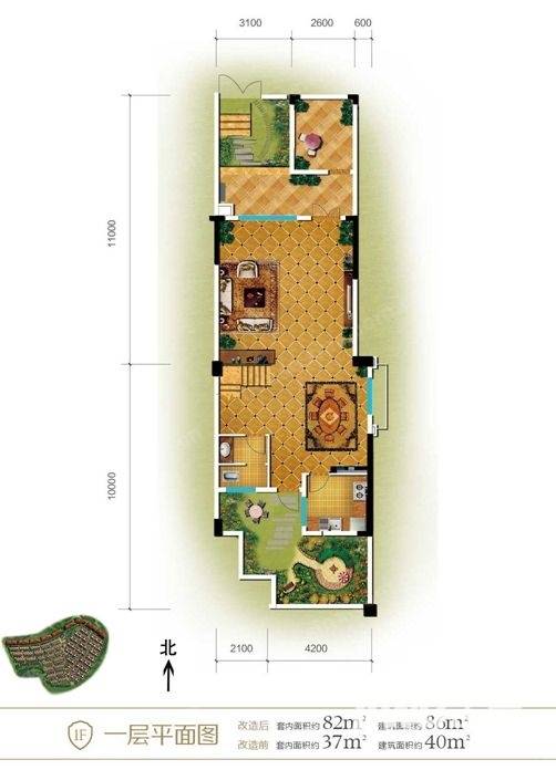 金科城嘉陵江上普通住宅86㎡户型图