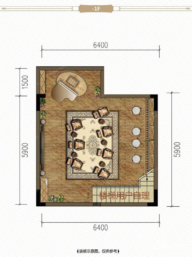 金科城嘉陵江上普通住宅44㎡户型图