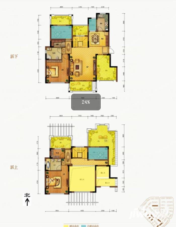 中铁北美时光4室2厅2卫户型图