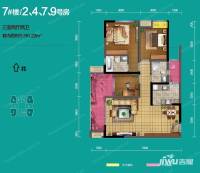 国盛三千城普通住宅95.9㎡户型图