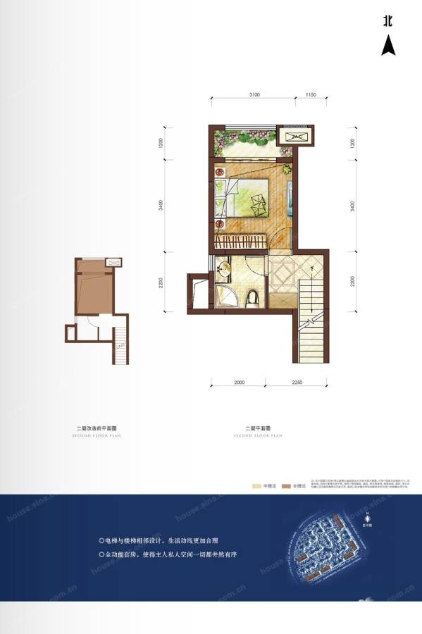 龙湖两江新宸森屿1室1厅0卫户型图