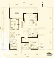 江屿朗廷2室2厅2卫90.4㎡户型图