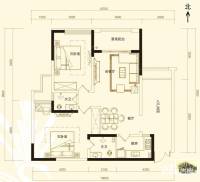 江屿朗廷2室2厅2卫90㎡户型图